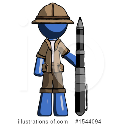Royalty-Free (RF) Blue Design Mascot Clipart Illustration by Leo Blanchette - Stock Sample #1544094