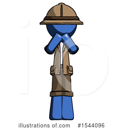 Royalty-Free (RF) Blue Design Mascot Clipart Illustration by Leo Blanchette - Stock Sample #1544096