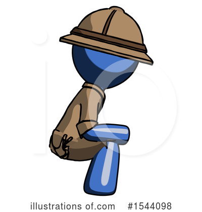 Royalty-Free (RF) Blue Design Mascot Clipart Illustration by Leo Blanchette - Stock Sample #1544098