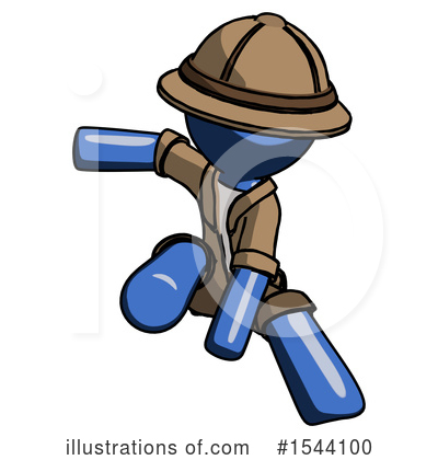 Royalty-Free (RF) Blue Design Mascot Clipart Illustration by Leo Blanchette - Stock Sample #1544100