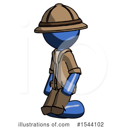 Royalty-Free (RF) Blue Design Mascot Clipart Illustration by Leo Blanchette - Stock Sample #1544102