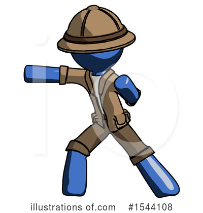 Royalty-Free (RF) Blue Design Mascot Clipart Illustration by Leo Blanchette - Stock Sample #1544108