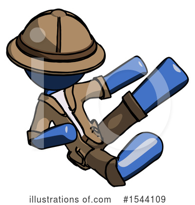 Royalty-Free (RF) Blue Design Mascot Clipart Illustration by Leo Blanchette - Stock Sample #1544109