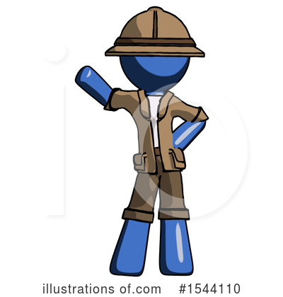 Royalty-Free (RF) Blue Design Mascot Clipart Illustration by Leo Blanchette - Stock Sample #1544110