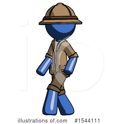 Royalty-Free (RF) Blue Design Mascot Clipart Illustration by Leo Blanchette - Stock Sample #1544111
