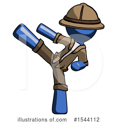 Royalty-Free (RF) Blue Design Mascot Clipart Illustration by Leo Blanchette - Stock Sample #1544112