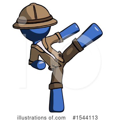Royalty-Free (RF) Blue Design Mascot Clipart Illustration by Leo Blanchette - Stock Sample #1544113