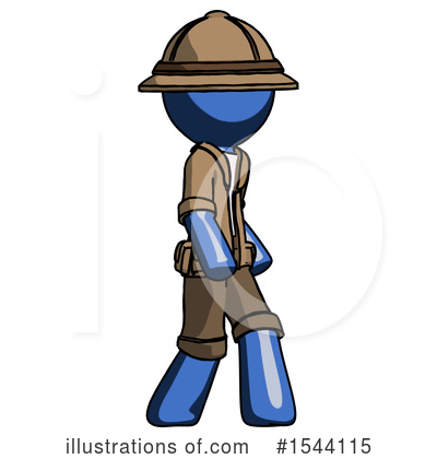 Royalty-Free (RF) Blue Design Mascot Clipart Illustration by Leo Blanchette - Stock Sample #1544115