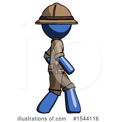 Royalty-Free (RF) Blue Design Mascot Clipart Illustration by Leo Blanchette - Stock Sample #1544116