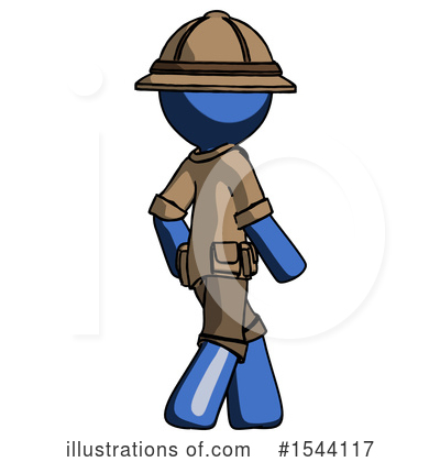Royalty-Free (RF) Blue Design Mascot Clipart Illustration by Leo Blanchette - Stock Sample #1544117