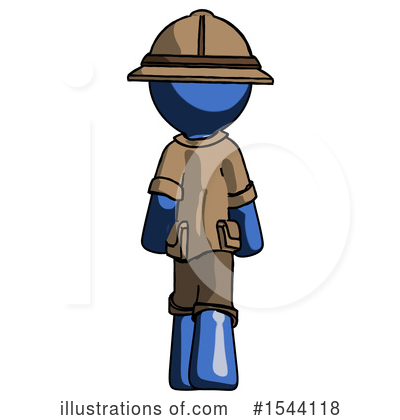 Royalty-Free (RF) Blue Design Mascot Clipart Illustration by Leo Blanchette - Stock Sample #1544118