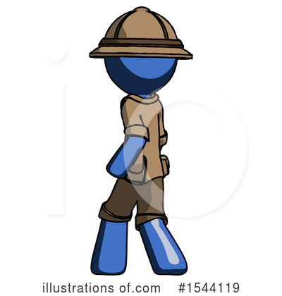 Royalty-Free (RF) Blue Design Mascot Clipart Illustration by Leo Blanchette - Stock Sample #1544119