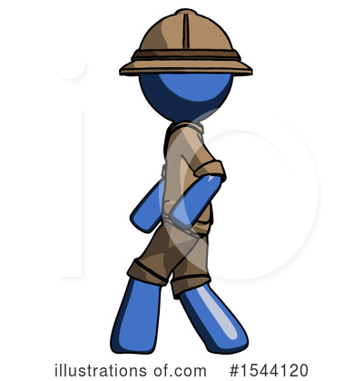 Royalty-Free (RF) Blue Design Mascot Clipart Illustration by Leo Blanchette - Stock Sample #1544120