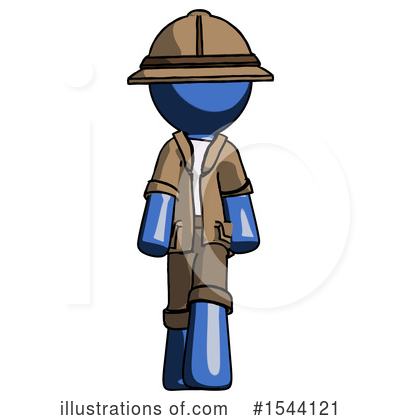 Royalty-Free (RF) Blue Design Mascot Clipart Illustration by Leo Blanchette - Stock Sample #1544121