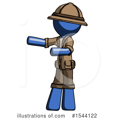 Royalty-Free (RF) Blue Design Mascot Clipart Illustration by Leo Blanchette - Stock Sample #1544122