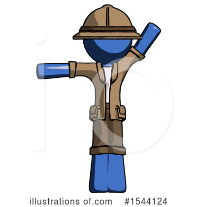 Royalty-Free (RF) Blue Design Mascot Clipart Illustration by Leo Blanchette - Stock Sample #1544124