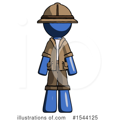 Royalty-Free (RF) Blue Design Mascot Clipart Illustration by Leo Blanchette - Stock Sample #1544125