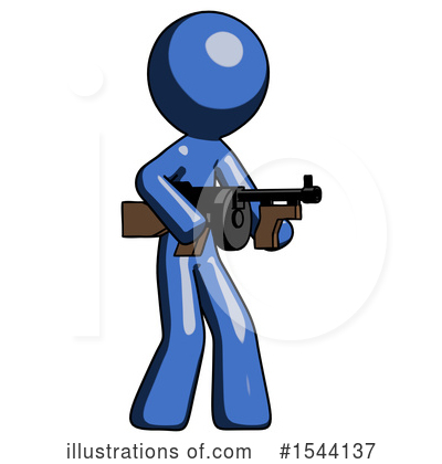 Royalty-Free (RF) Blue Design Mascot Clipart Illustration by Leo Blanchette - Stock Sample #1544137