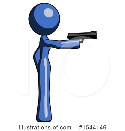 Royalty-Free (RF) Blue Design Mascot Clipart Illustration by Leo Blanchette - Stock Sample #1544146