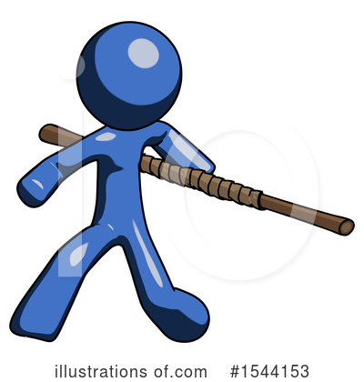 Royalty-Free (RF) Blue Design Mascot Clipart Illustration by Leo Blanchette - Stock Sample #1544153