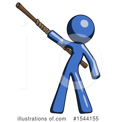 Royalty-Free (RF) Blue Design Mascot Clipart Illustration by Leo Blanchette - Stock Sample #1544155