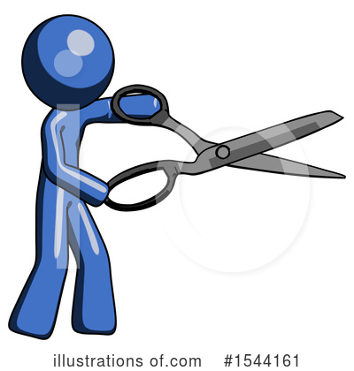 Royalty-Free (RF) Blue Design Mascot Clipart Illustration by Leo Blanchette - Stock Sample #1544161