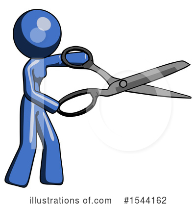 Royalty-Free (RF) Blue Design Mascot Clipart Illustration by Leo Blanchette - Stock Sample #1544162