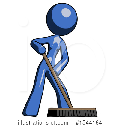 Royalty-Free (RF) Blue Design Mascot Clipart Illustration by Leo Blanchette - Stock Sample #1544164
