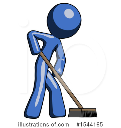 Royalty-Free (RF) Blue Design Mascot Clipart Illustration by Leo Blanchette - Stock Sample #1544165