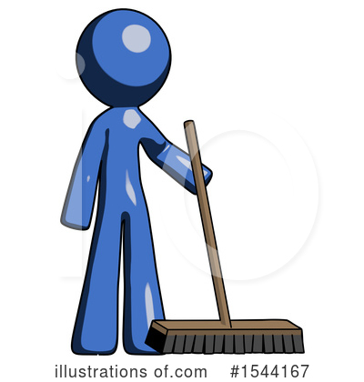 Royalty-Free (RF) Blue Design Mascot Clipart Illustration by Leo Blanchette - Stock Sample #1544167