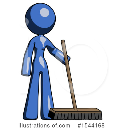 Royalty-Free (RF) Blue Design Mascot Clipart Illustration by Leo Blanchette - Stock Sample #1544168