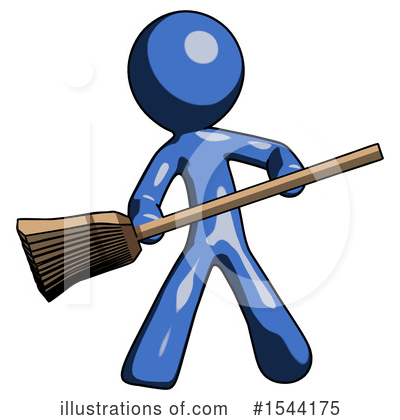 Royalty-Free (RF) Blue Design Mascot Clipart Illustration by Leo Blanchette - Stock Sample #1544175
