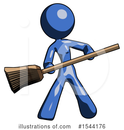 Royalty-Free (RF) Blue Design Mascot Clipart Illustration by Leo Blanchette - Stock Sample #1544176