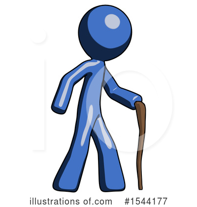 Royalty-Free (RF) Blue Design Mascot Clipart Illustration by Leo Blanchette - Stock Sample #1544177