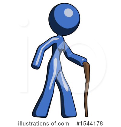 Royalty-Free (RF) Blue Design Mascot Clipart Illustration by Leo Blanchette - Stock Sample #1544178
