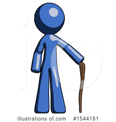 Royalty-Free (RF) Blue Design Mascot Clipart Illustration by Leo Blanchette - Stock Sample #1544181