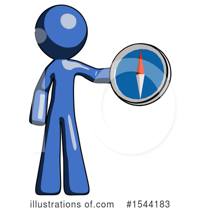 Royalty-Free (RF) Blue Design Mascot Clipart Illustration by Leo Blanchette - Stock Sample #1544183
