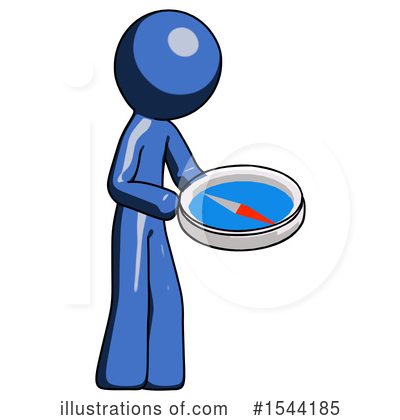 Royalty-Free (RF) Blue Design Mascot Clipart Illustration by Leo Blanchette - Stock Sample #1544185