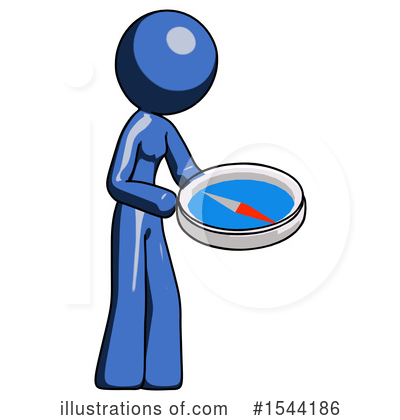 Royalty-Free (RF) Blue Design Mascot Clipart Illustration by Leo Blanchette - Stock Sample #1544186