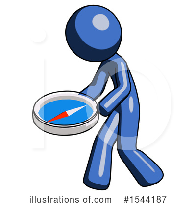Royalty-Free (RF) Blue Design Mascot Clipart Illustration by Leo Blanchette - Stock Sample #1544187