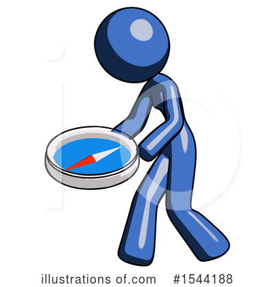 Royalty-Free (RF) Blue Design Mascot Clipart Illustration by Leo Blanchette - Stock Sample #1544188