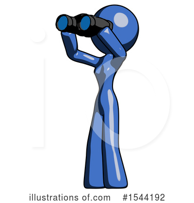 Royalty-Free (RF) Blue Design Mascot Clipart Illustration by Leo Blanchette - Stock Sample #1544192