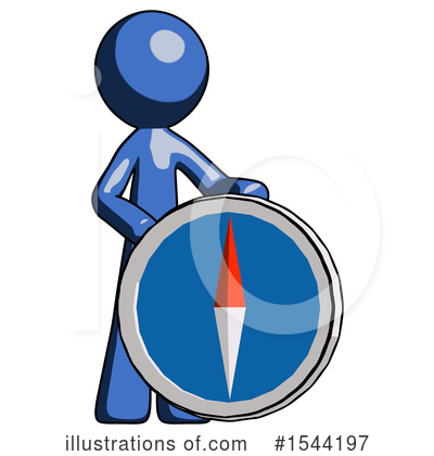 Royalty-Free (RF) Blue Design Mascot Clipart Illustration by Leo Blanchette - Stock Sample #1544197
