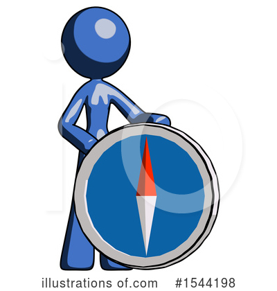 Royalty-Free (RF) Blue Design Mascot Clipart Illustration by Leo Blanchette - Stock Sample #1544198