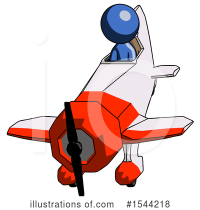 Royalty-Free (RF) Blue Design Mascot Clipart Illustration by Leo Blanchette - Stock Sample #1544218