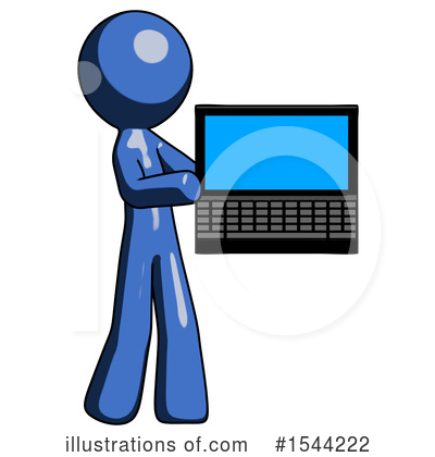 Royalty-Free (RF) Blue Design Mascot Clipart Illustration by Leo Blanchette - Stock Sample #1544222