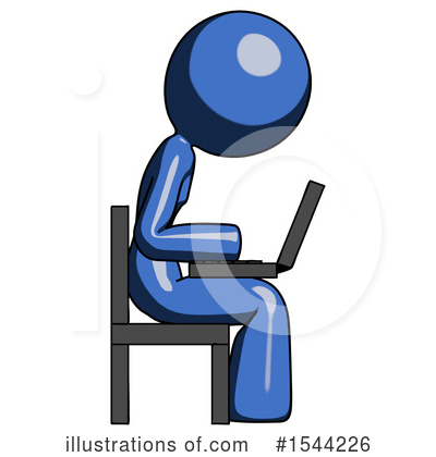 Royalty-Free (RF) Blue Design Mascot Clipart Illustration by Leo Blanchette - Stock Sample #1544226