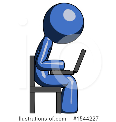 Royalty-Free (RF) Blue Design Mascot Clipart Illustration by Leo Blanchette - Stock Sample #1544227