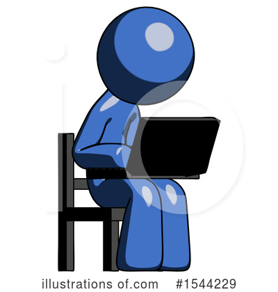 Royalty-Free (RF) Blue Design Mascot Clipart Illustration by Leo Blanchette - Stock Sample #1544229