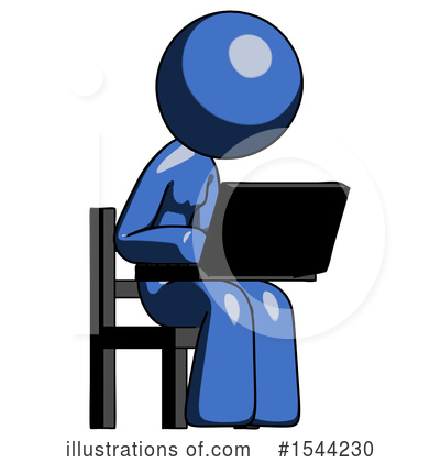 Royalty-Free (RF) Blue Design Mascot Clipart Illustration by Leo Blanchette - Stock Sample #1544230